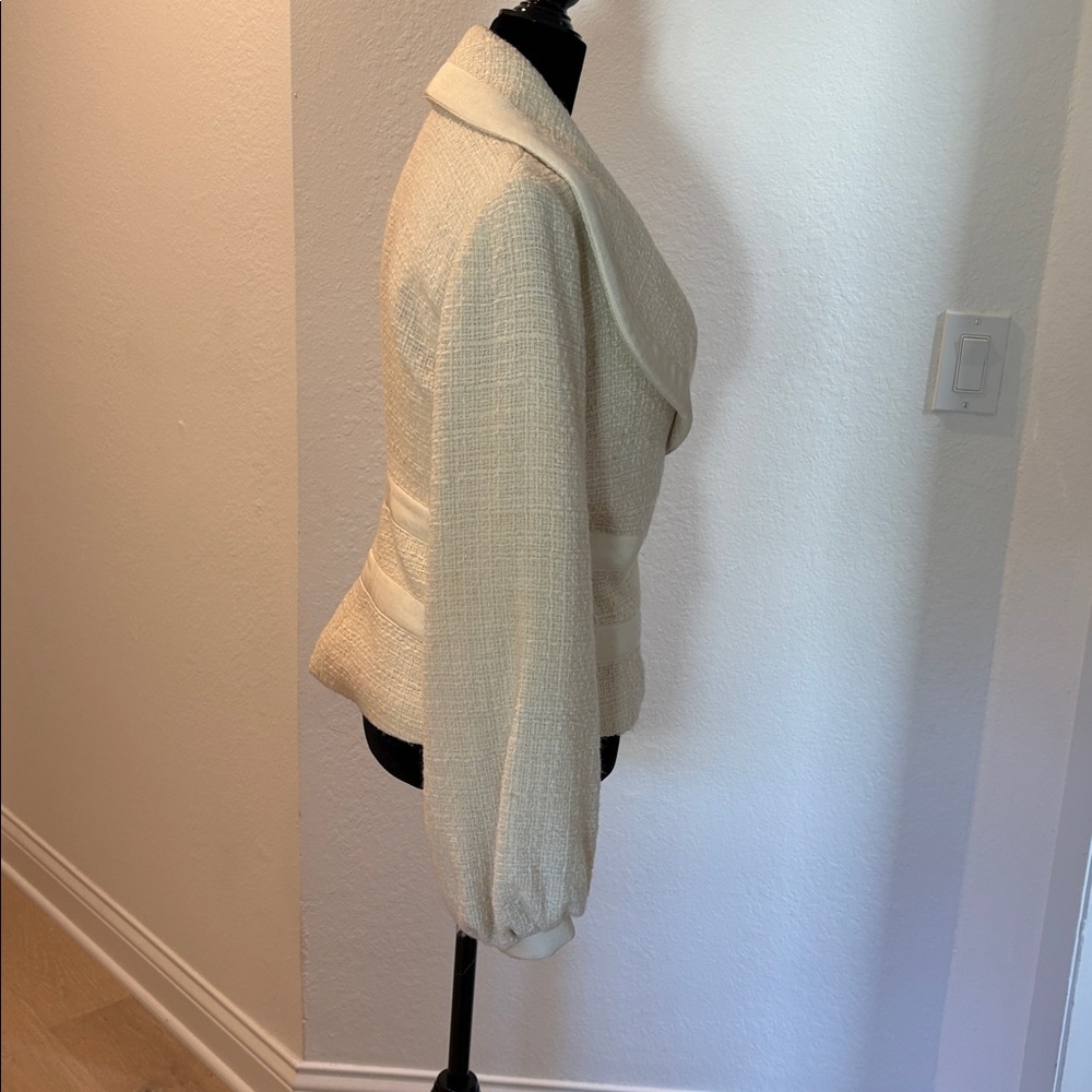 Yaya Chic Cream Textured Jacket - Picture 3 of 6